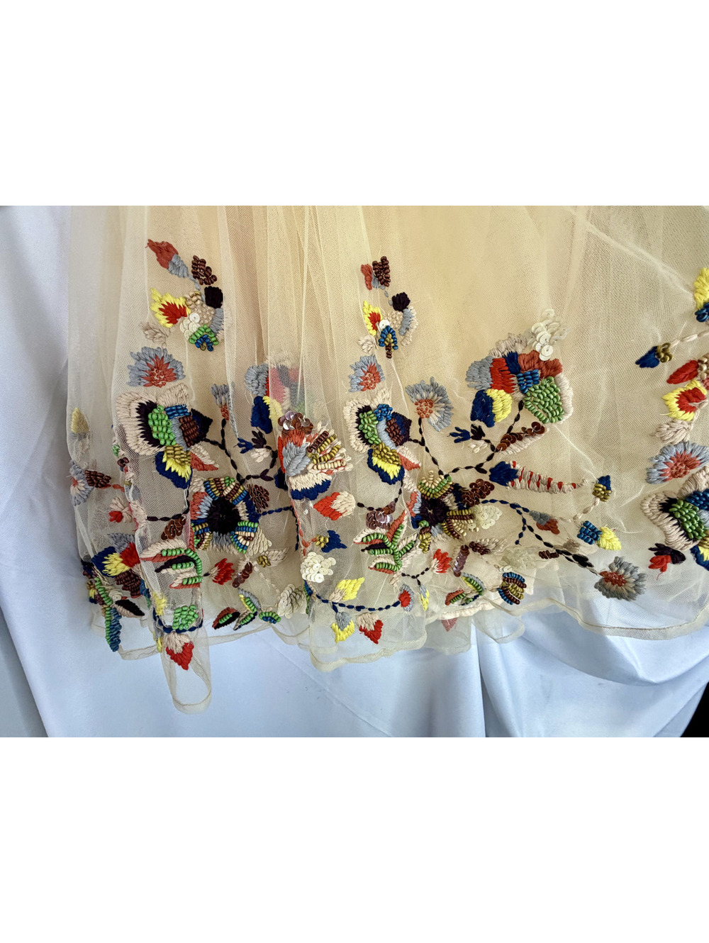 Nikita Mhaisalkar Strapless Embroidered Tulle Dress Size 14 NEW WITH TAGS - Picture 8 of 15